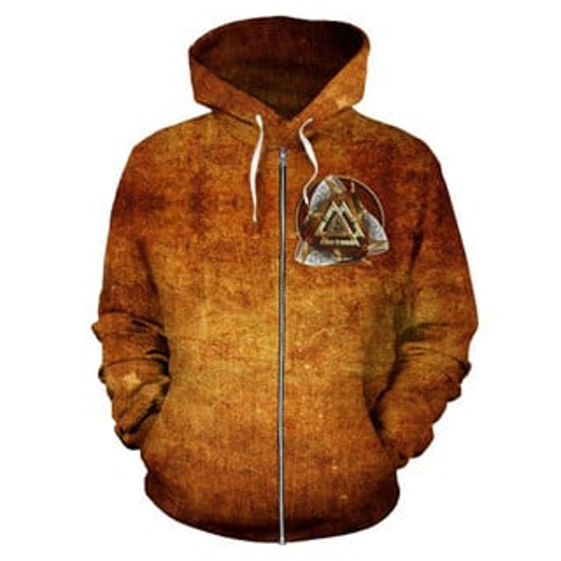 Valknut Of Odin Viking All Over Print Hoodie Zip Hoodie Fleece Hoodie 3D, Love Hunting Hoodie Zip Hoodie 3D L1151