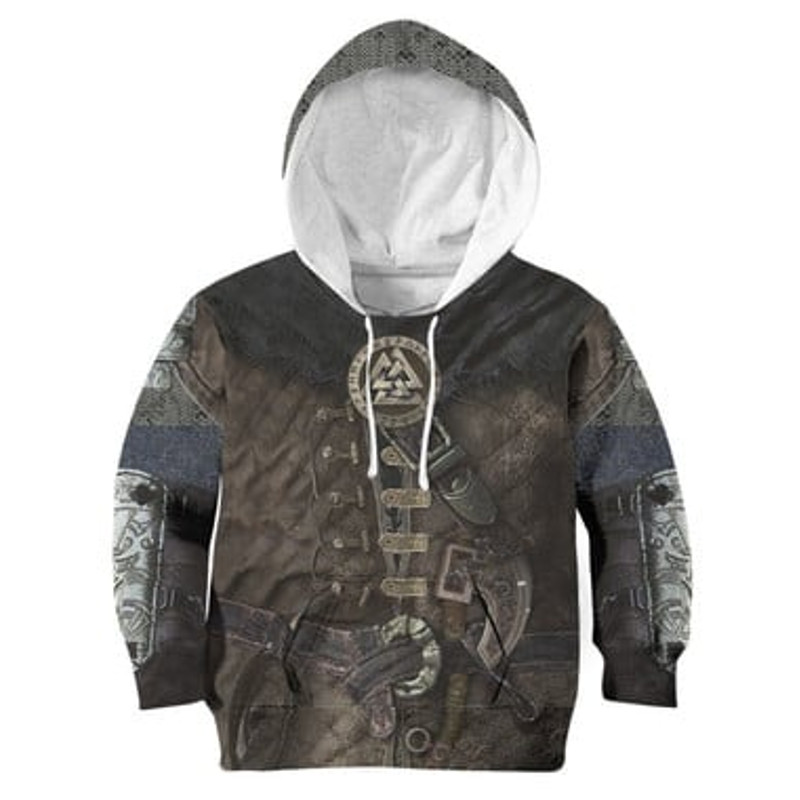Armor With Valknut For Viking All Over Print Hoodie Zip Hoodie Fleece Hoodie 3D, Love Hunting Hoodie Zip Hoodie 3D L1165