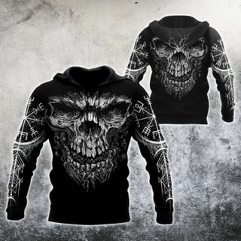 For Men And Women MH Viking All Over Print Hoodie Zip Hoodie Fleece Hoodie 3D, Love Hunting Hoodie Zip Hoodie 3D L1166