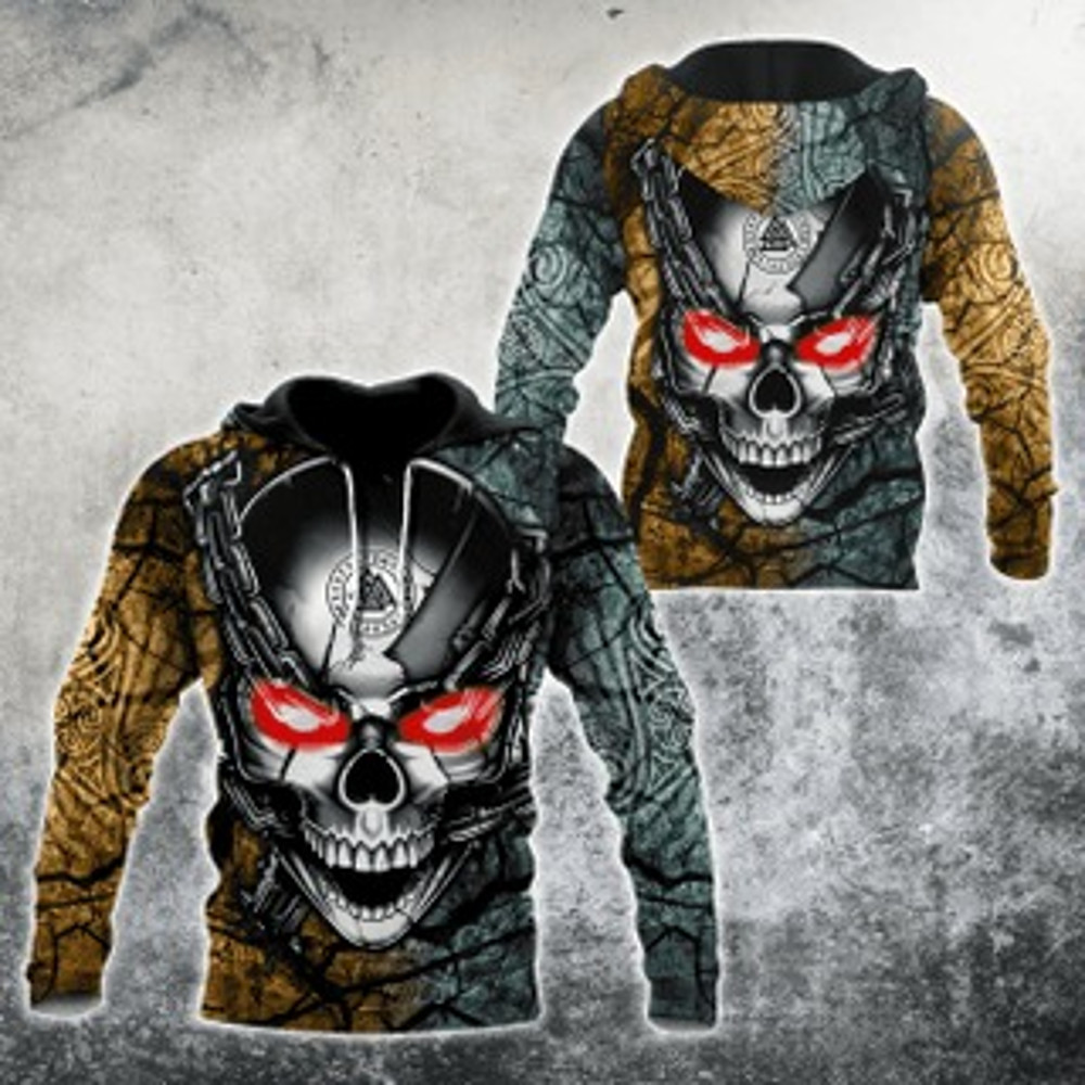 For Men And Women MH Viking All Over Print Hoodie Zip Hoodie Fleece Hoodie 3D, Love Hunting Hoodie Zip Hoodie 3D L1173