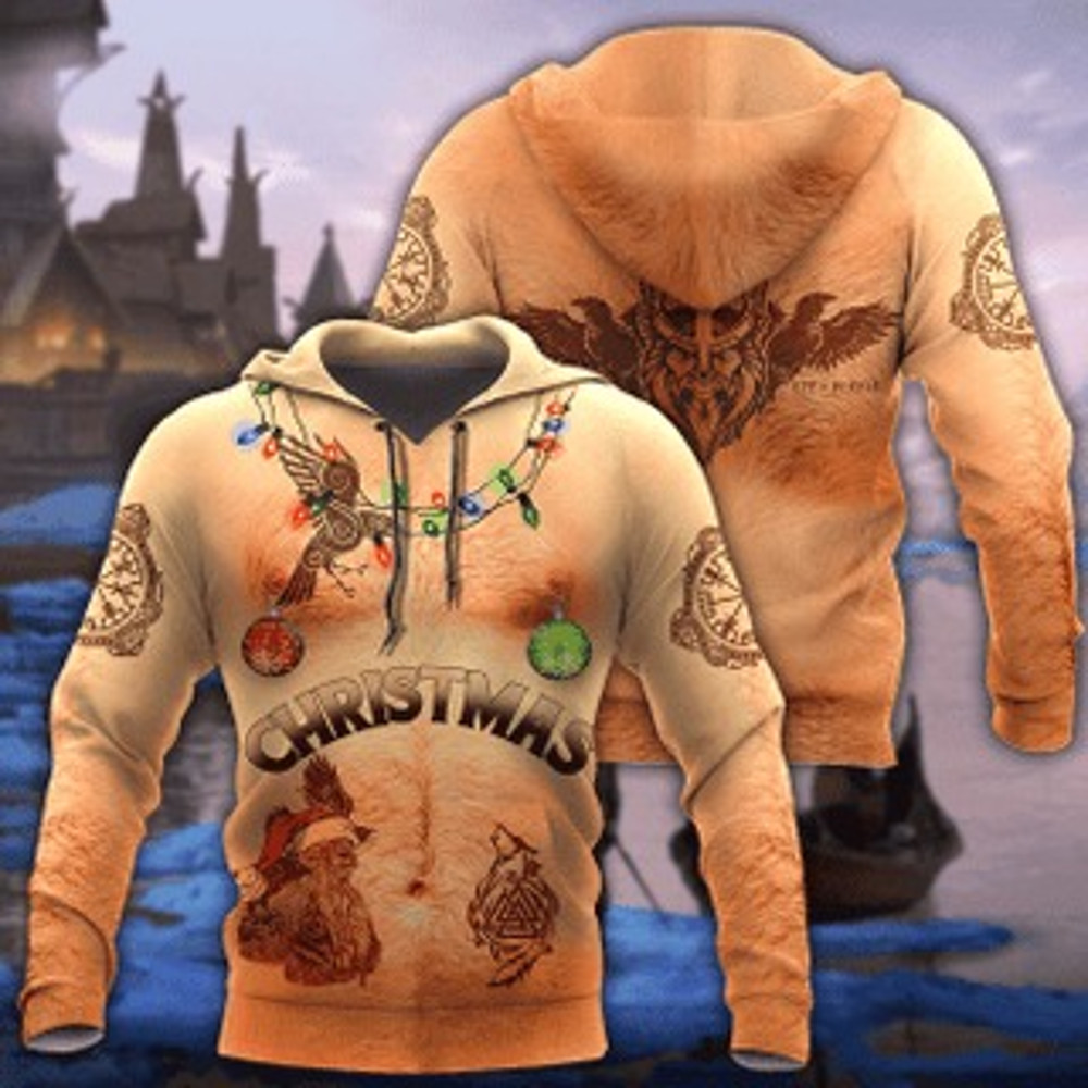 Real Viking All Over Print Hoodie Zip Hoodie Fleece Hoodie 3D, Love Hunting Hoodie Zip Hoodie 3D L1175