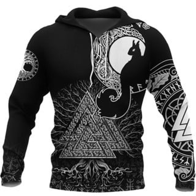 Hoodieatatoskr Viking All Over Print Hoodie Zip Hoodie Fleece Hoodie 3D, Love Hunting Hoodie Zip Hoodie 3D L1222