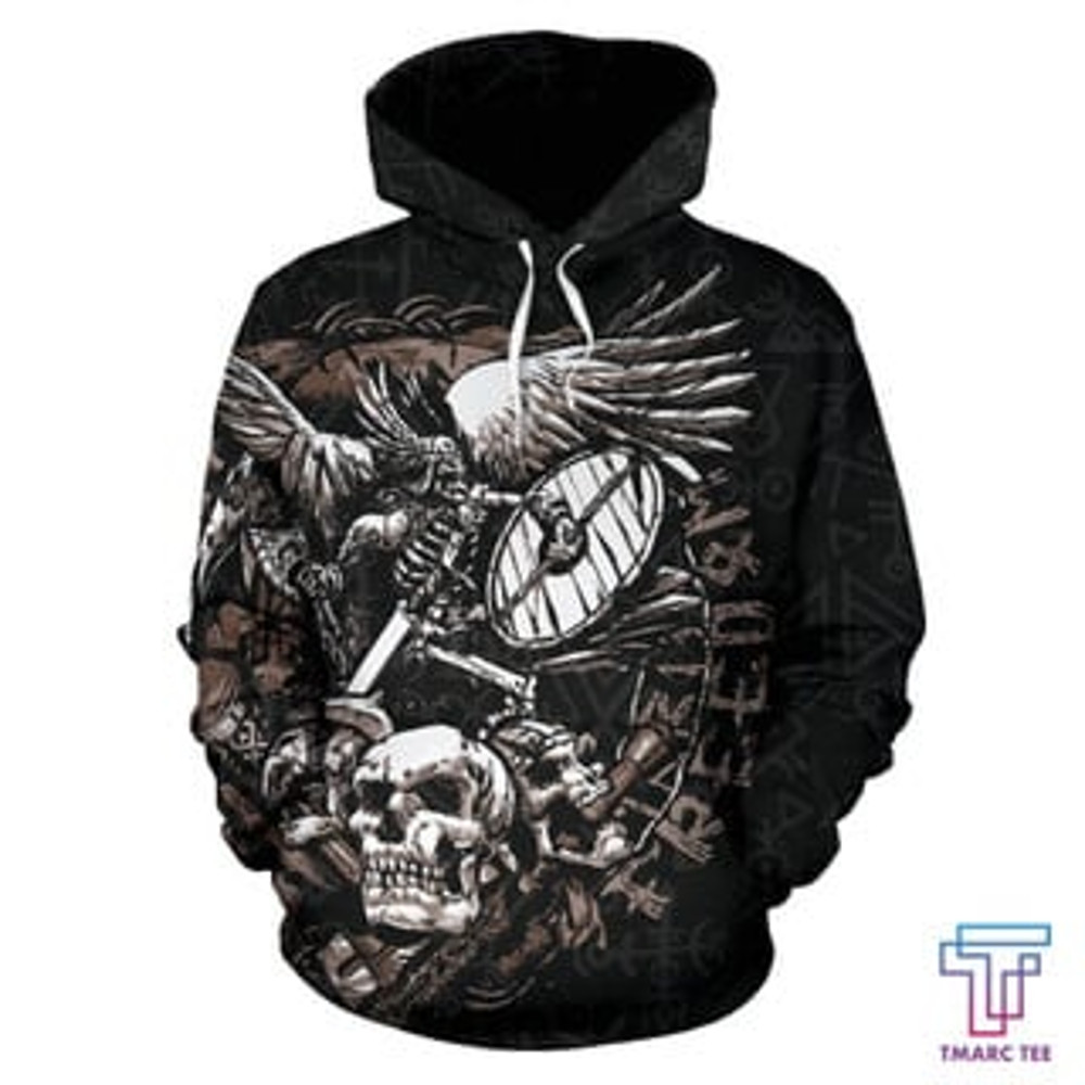 I Fight For Freedom Viking All Over Print Hoodie Zip Hoodie Fleece Hoodie 3D, Love Hunting Hoodie Zip Hoodie 3D L1225