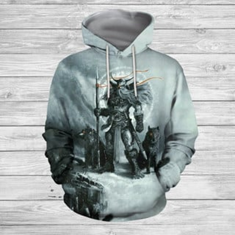 Nordic Mythology Viking All Over Print Hoodie Zip Hoodie Fleece Hoodie 3D, Love Hunting Hoodie Zip Hoodie 3D L1265