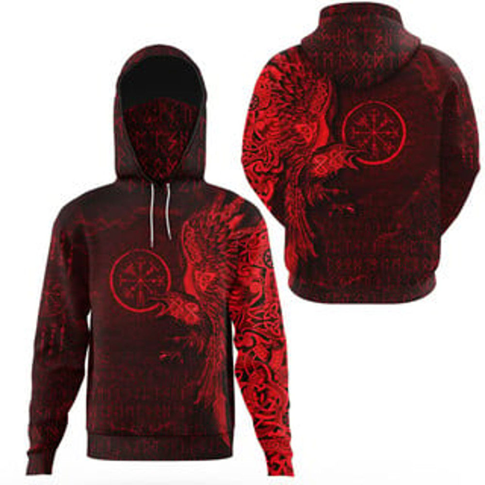 Clothing Vegvisir With Viking All Over Print Hoodie Zip Hoodie Fleece Hoodie 3D, Love Hunting Hoodie Zip Hoodie 3D L1267