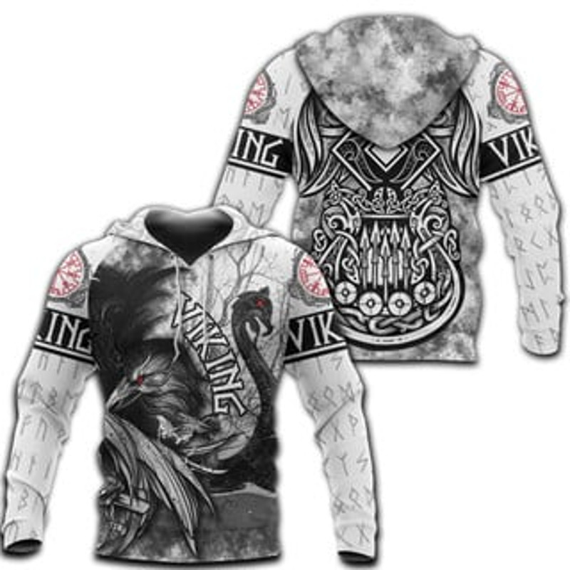 Hoodieaven and Drakkar Viking All Over Print Hoodie Zip Hoodie Fleece Hoodie 3D, Love Hunting Hoodie Zip Hoodie 3D L1268