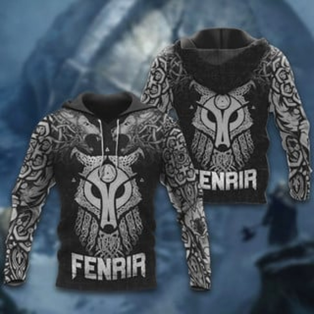 Wolf Of Odin Viking All Over Print Hoodie Zip Hoodie Fleece Hoodie 3D, Love Hunting Hoodie Zip Hoodie 3D L1341