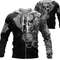 Clothing Aztec Calenda Viking All Over Print Hoodie Zip Hoodie Fleece Hoodie 3D, Love Hunting Hoodie Zip Hoodie 3D L1361