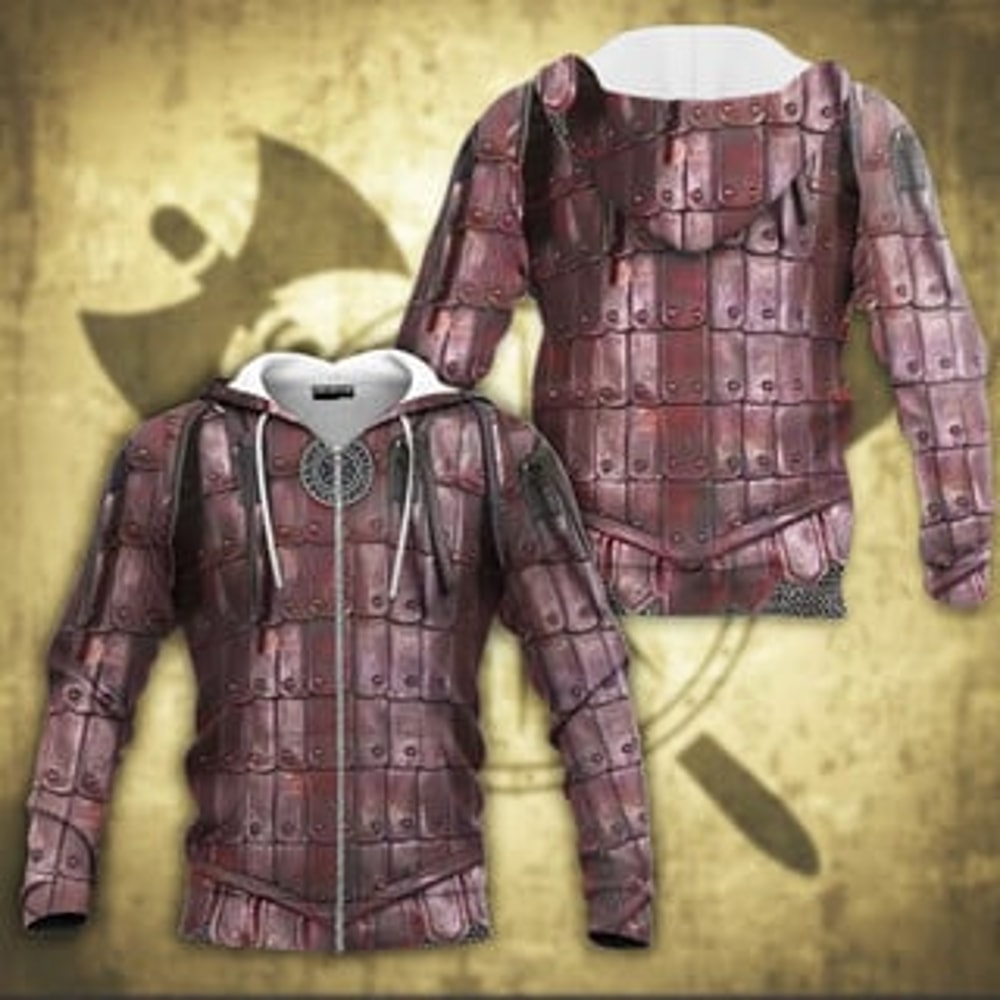 Old Rusty Leather Nord Viking All Over Print Hoodie Zip Hoodie Fleece Hoodie 3D, Love Hunting Hoodie Zip Hoodie 3D L1365