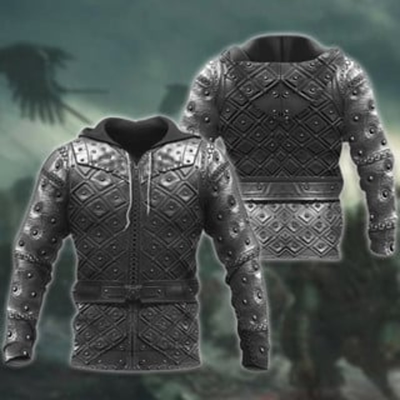 Art Warrior Old Norse Viking All Over Print Hoodie Zip Hoodie Fleece Hoodie 3D, Love Hunting Hoodie Zip Hoodie 3D L1382