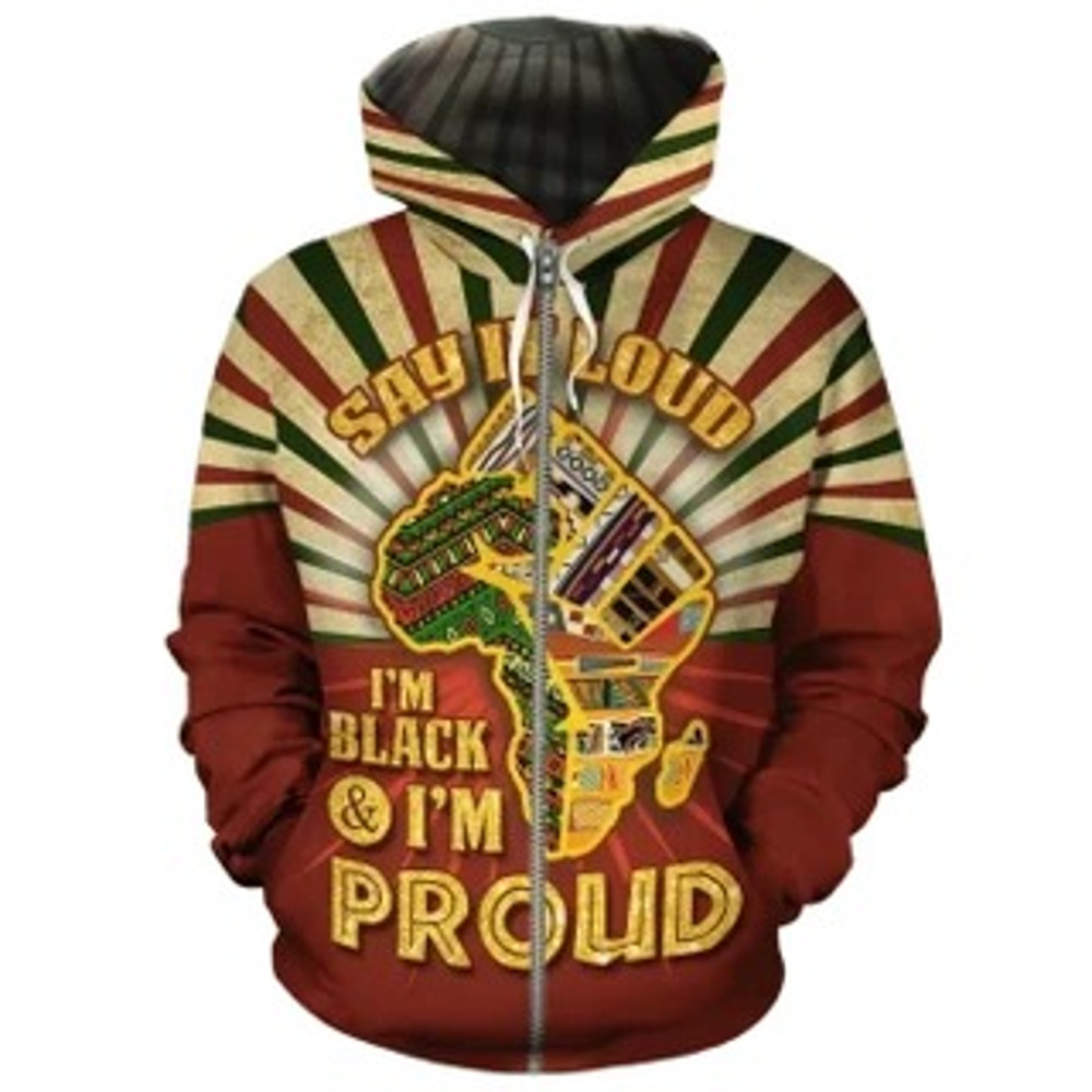 Say It Loud Hoodie Viking All Over Print Hoodie Zip Hoodie Fleece Hoodie 3D, Love Hunting Hoodie Zip Hoodie 3D L1450