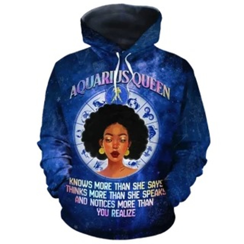 Aquarius Queen Fleece Viking All Over Print Hoodie Zip Hoodie Fleece Hoodie 3D, Love Hunting Hoodie Zip Hoodie 3D L1461