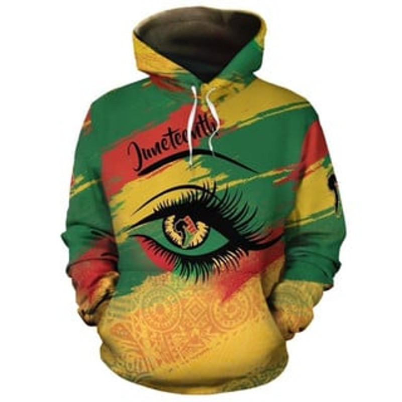 Juneteeth Eye Viking All Over Print Hoodie Zip Hoodie Fleece Hoodie 3D, Love Hunting Hoodie Zip Hoodie 3D L1477