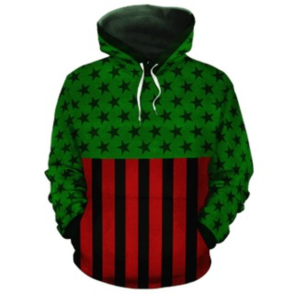 African Hoodie Flag Viking All Over Print Hoodie Zip Hoodie Fleece Hoodie 3D, Love Hunting Hoodie Zip Hoodie 3D L1497