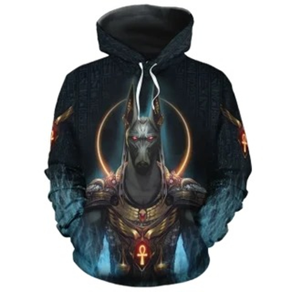 Anubis God Hoodie Viking All Over Print Hoodie Zip Hoodie Fleece Hoodie 3D, Love Hunting Hoodie Zip Hoodie 3D L1501