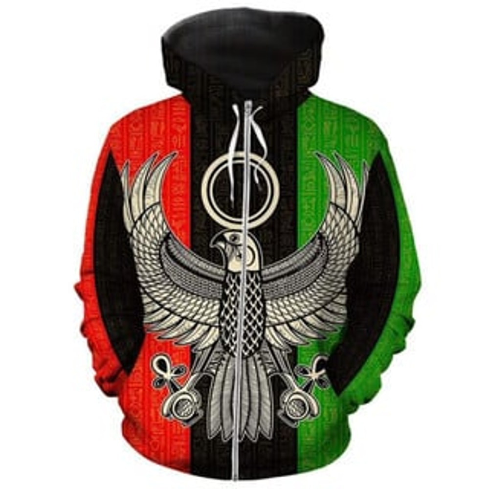 Horus Zip Hoodie Viking All Over Print Hoodie Zip Hoodie Fleece Hoodie 3D, Love Hunting Hoodie Zip Hoodie 3D L1763