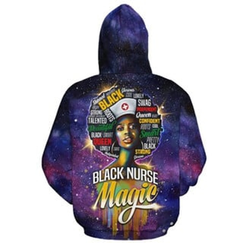 Black Nurse Magic Viking All Over Print Hoodie Zip Hoodie Fleece Hoodie 3D, Love Hunting Hoodie Zip Hoodie 3D L1858