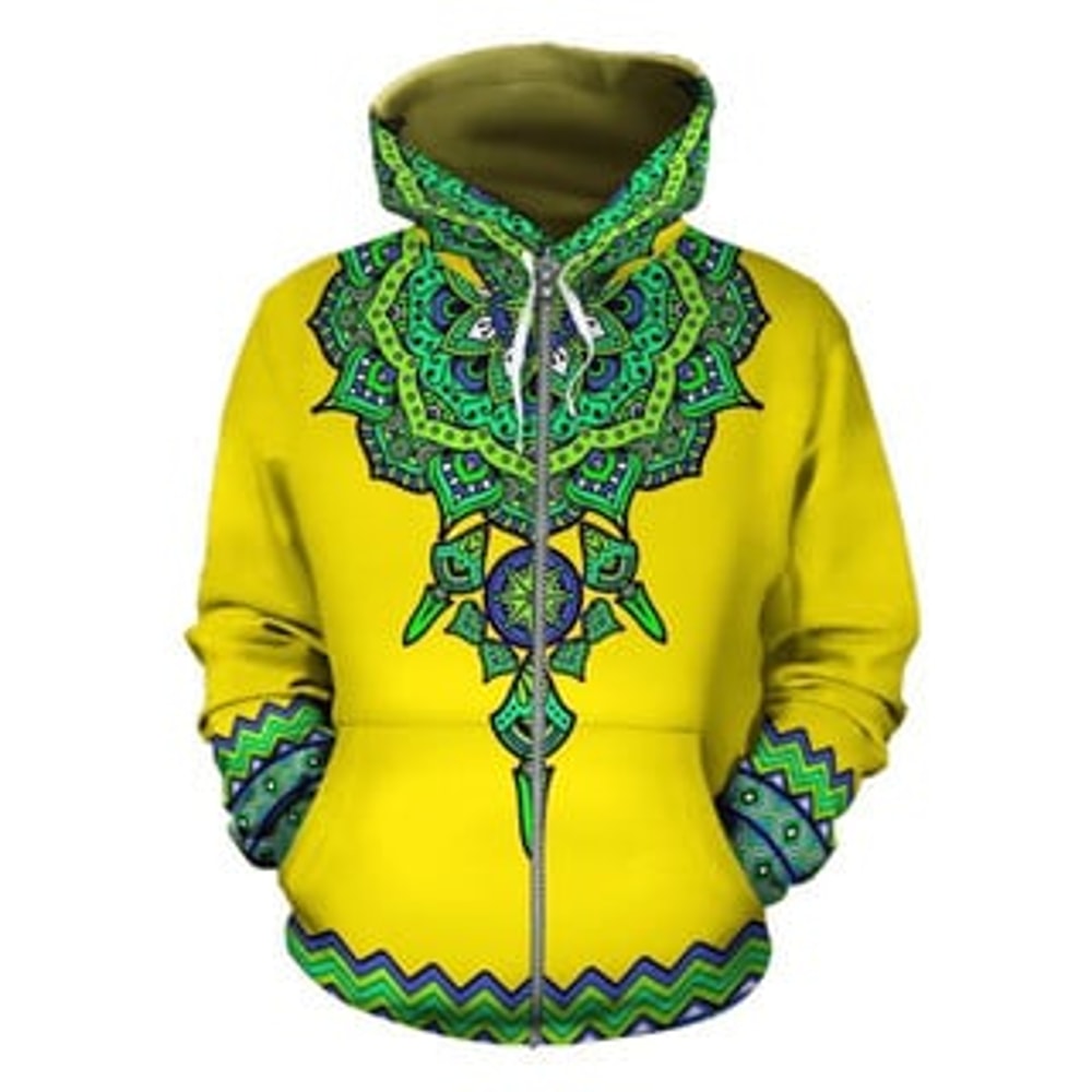 Madala Zip Viking All Over Print Hoodie Zip Hoodie Fleece Hoodie 3D, Love Hunting Hoodie Zip Hoodie 3D L1866