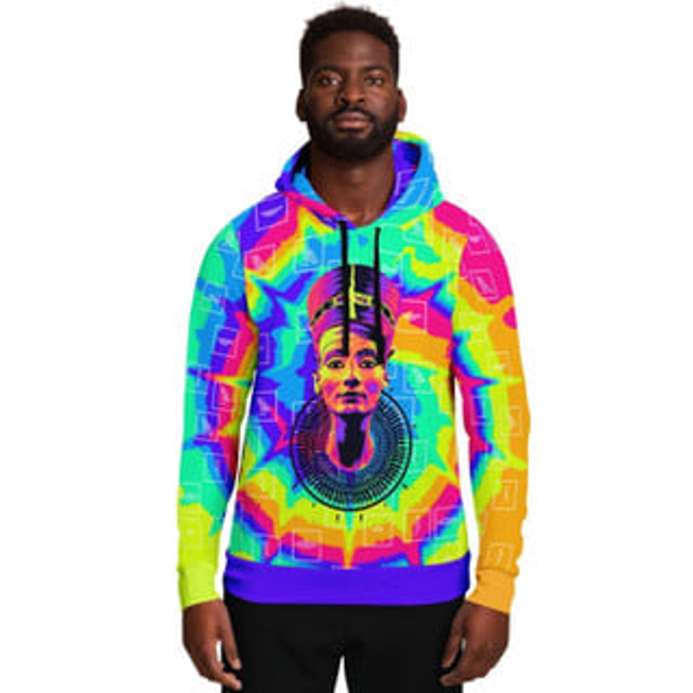 Nefertiti Tie Dye Hood Viking All Over Print Hoodie Zip Hoodie Fleece Hoodie 3D, Love Hunting Hoodie Zip Hoodie 3D L1869