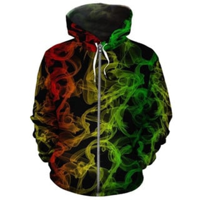 Smoke Zip Hoodie Viking All Over Print Hoodie Zip Hoodie Fleece Hoodie 3D, Love Hunting Hoodie Zip Hoodie 3D L1871