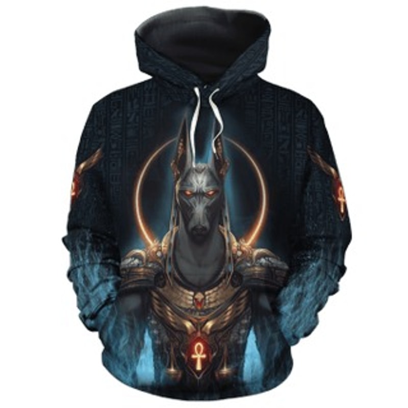 Anubis God Viking All Over Print Hoodie Zip Hoodie Fleece Hoodie 3D, Love Hunting Hoodie Zip Hoodie 3D L1891