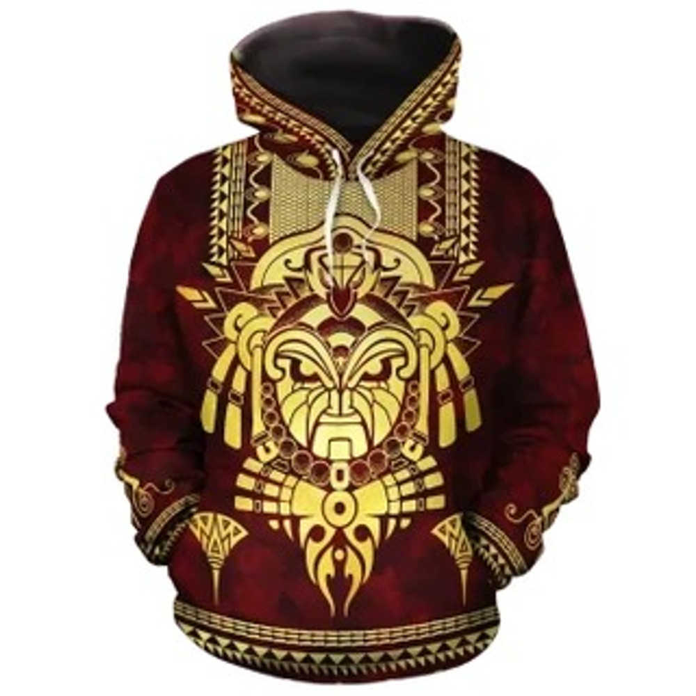 African Mask Pattern Viking All Over Print Hoodie Zip Hoodie Fleece Hoodie 3D, Love Hunting Hoodie Zip Hoodie 3D L2106