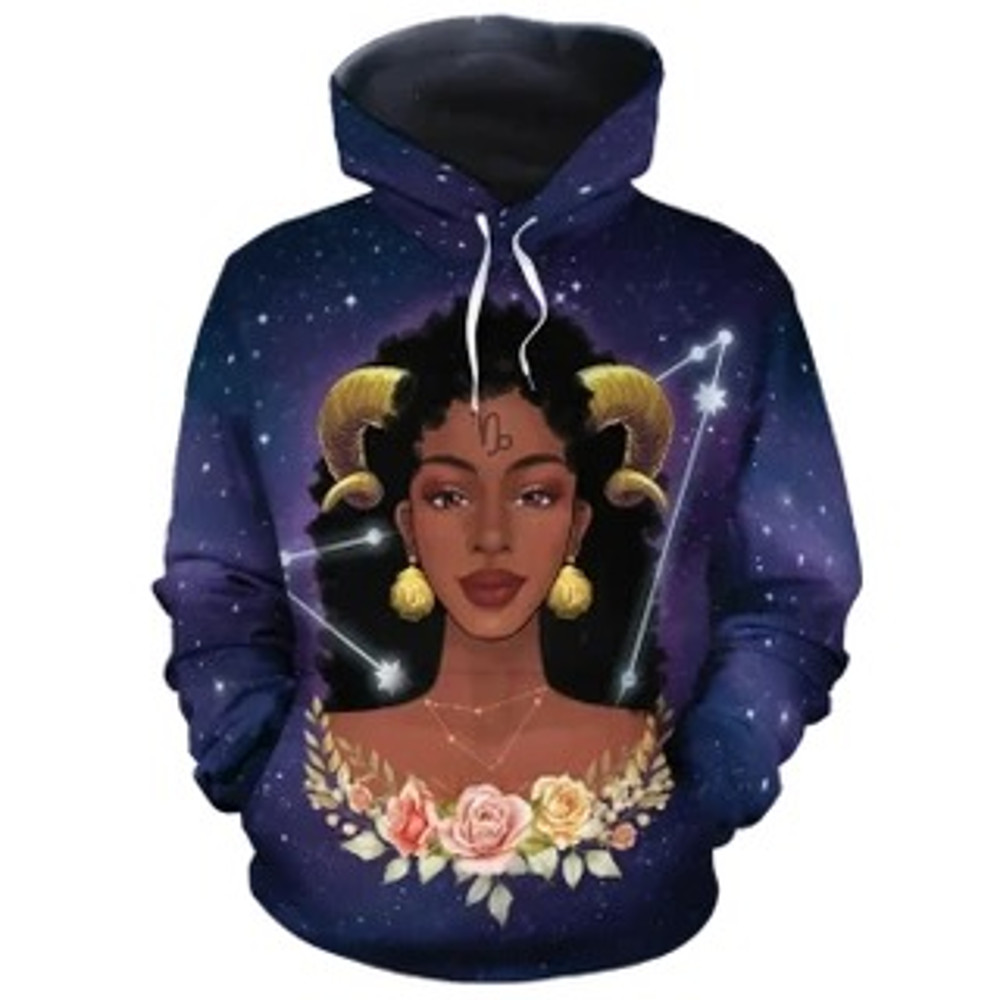 Capricorn Queen Art Viking All Over Print Hoodie Zip Hoodie Fleece Hoodie 3D, Love Hunting Hoodie Zip Hoodie 3D L2110