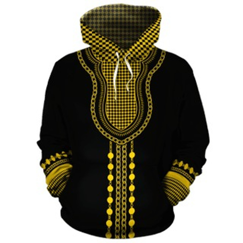 Ankara Gold Viking All Over Print Hoodie Zip Hoodie Fleece Hoodie 3D, Love Hunting Hoodie Zip Hoodie 3D L2166