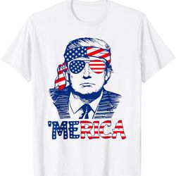 trump 4th of july merica men women usa american flag t-shirt b3