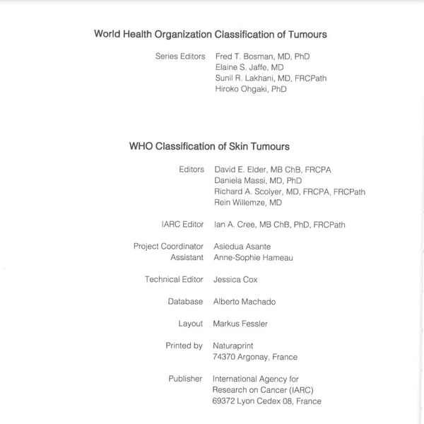 Who Classfication WHO Classification of Skin Tumours, 4th Edition - Inspire Uplift
