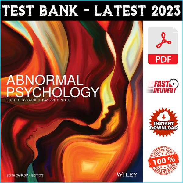 Latest 2023 Abnormal Psychology 6th Canadian Edition Flett Test bank.png