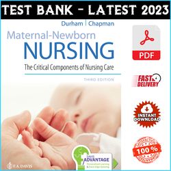 Test Bank for Davis Advantage for Maternal-Newborn Nursing The Critical Components of Nursing Care Third Edition - PDF