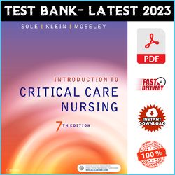 Test Bank for Introduction to Critical Care Nursing 7th Edition Sole - PDF