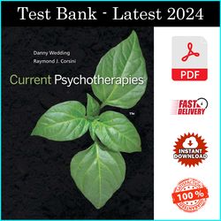 Test Bank For Current Psychotherapies 11th Edition by Danny Wedding - PDF