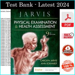 Test Bank for Physical Examination and Health Assessment 9th Edition by Carolyn Jarvis - PDF