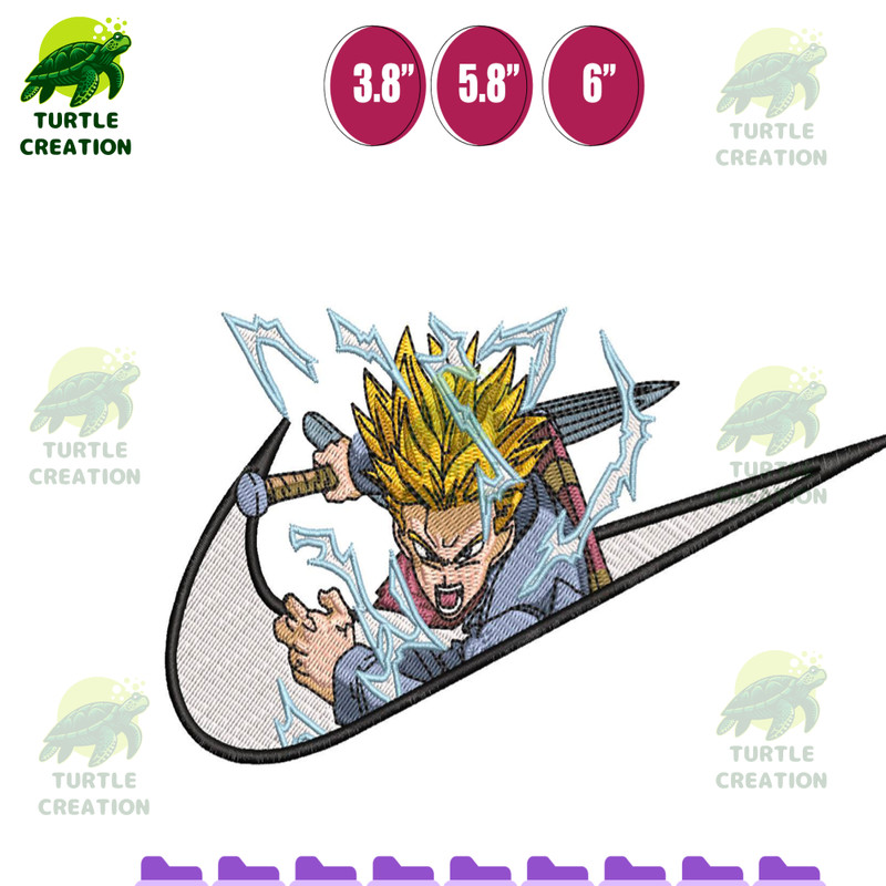 Nike x Trunks - Anime Embroidery Design, Anime Inspired Machine Embroidery Design, Digital Anime Embroidery Files.png