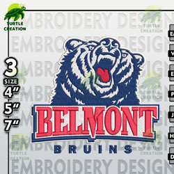 belmont bruins embroidery designs, ncaa logo embroidery files, ncaa bruins, machine embroidery pattern 1