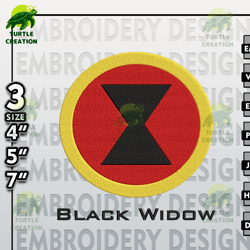 black widow embroidery designs, black widow logo embroidery files, marvel machine embroidery pattern, digital download