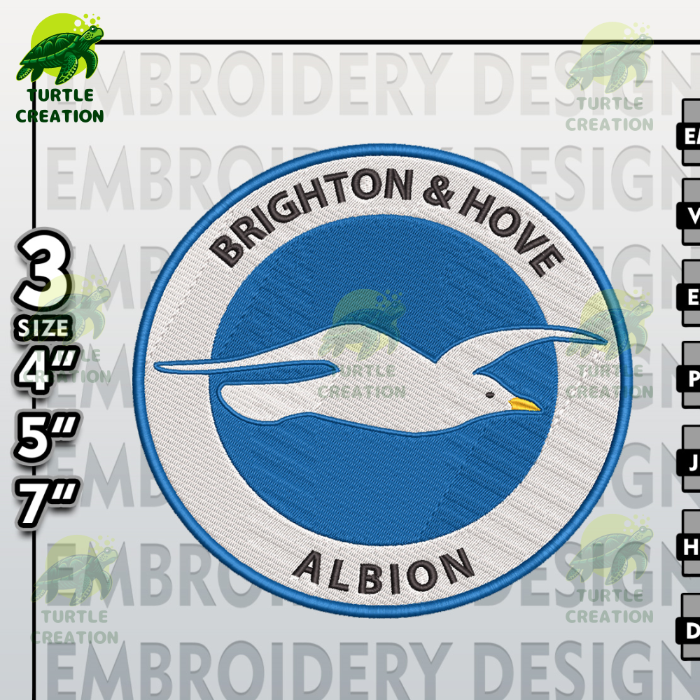 Brighton Hove Albion FC Embroidery Designs, Brighton  Logo Embroidery Files, Brighton , Machine Embroidery Pattern.jpg