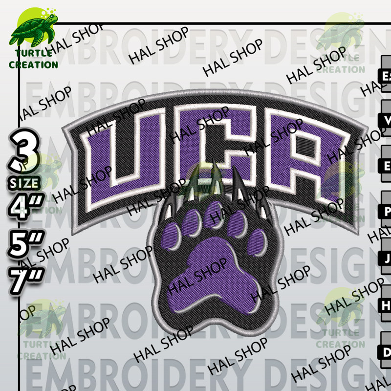 Central Arkansas Bears Embroidery Designs, NCAA Logo Embroidery Files, NCAA Central AR, Machine Embroidery Pattern.jpg