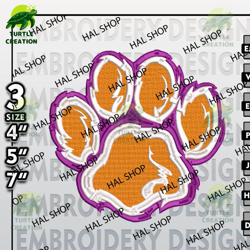 Clemson Tigers Embroidery Files, NCAA Logo Embroidery Designs, NCAA Tigers, Machine Embroidery Designs.jpg
