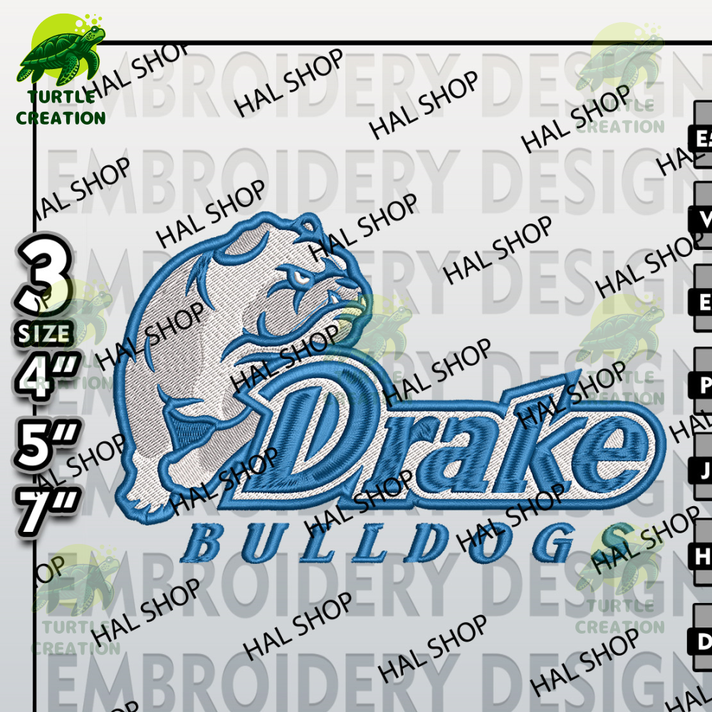 Drake Bulldogs Embroidery Designs, NCAA Logo Embroidery Files, NCAA Bulldogs , Machine Embroidery Pattern 1.jpg