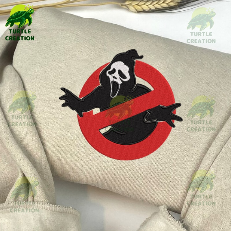 Ghost Face Calling Embroidered Sweatshirt, Horror Character Embroidered Shirt, Halloween Embroidered Hoodie,Unisex Shirt 2.jpg