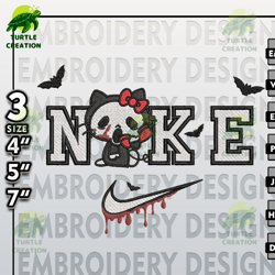ghost face machine embroidery files, nike scream kitty embroidery designs, horror movie, halloween embroidery files