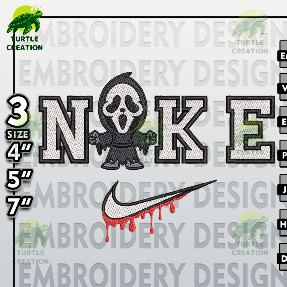 Ghostface Like Embroidery Designs, Horror Character Embroidery Files, Halloween Horror Character, Machine Embroidery Pat.jpg