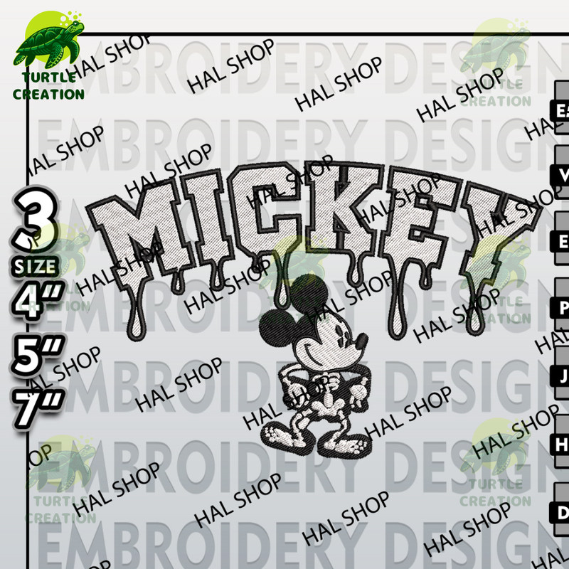 Halloween Embroidery Files, Machine Embroidery Designs, Drop Name Mickey Skeleton Embroidery Designs, Disney Halloween.jpg
