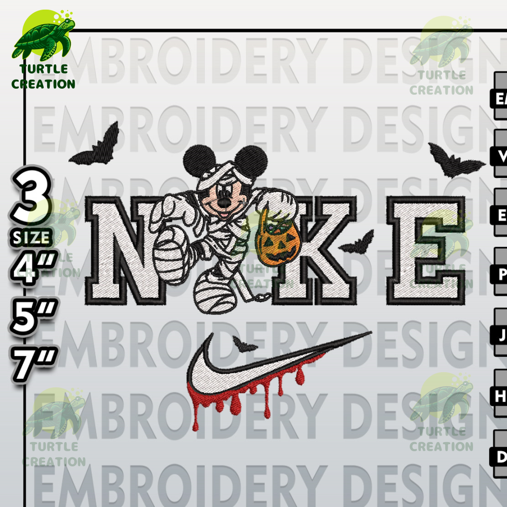 Halloween Embroidery Files, Machine Embroidery Files, Mummy Mickey Halloween Embroidery Designs, Disney Halloween.jpg