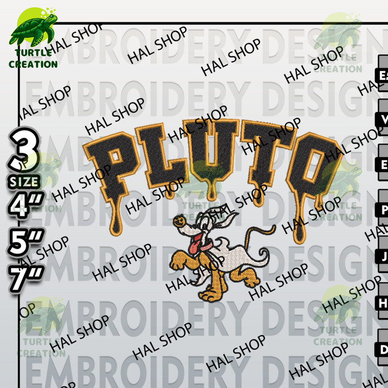 Halloween Embroidery, Horror Machine Embroidery Designsk, Pluto Cute Ghost Drop Name Embroidery Files, Horror Characters.jpg