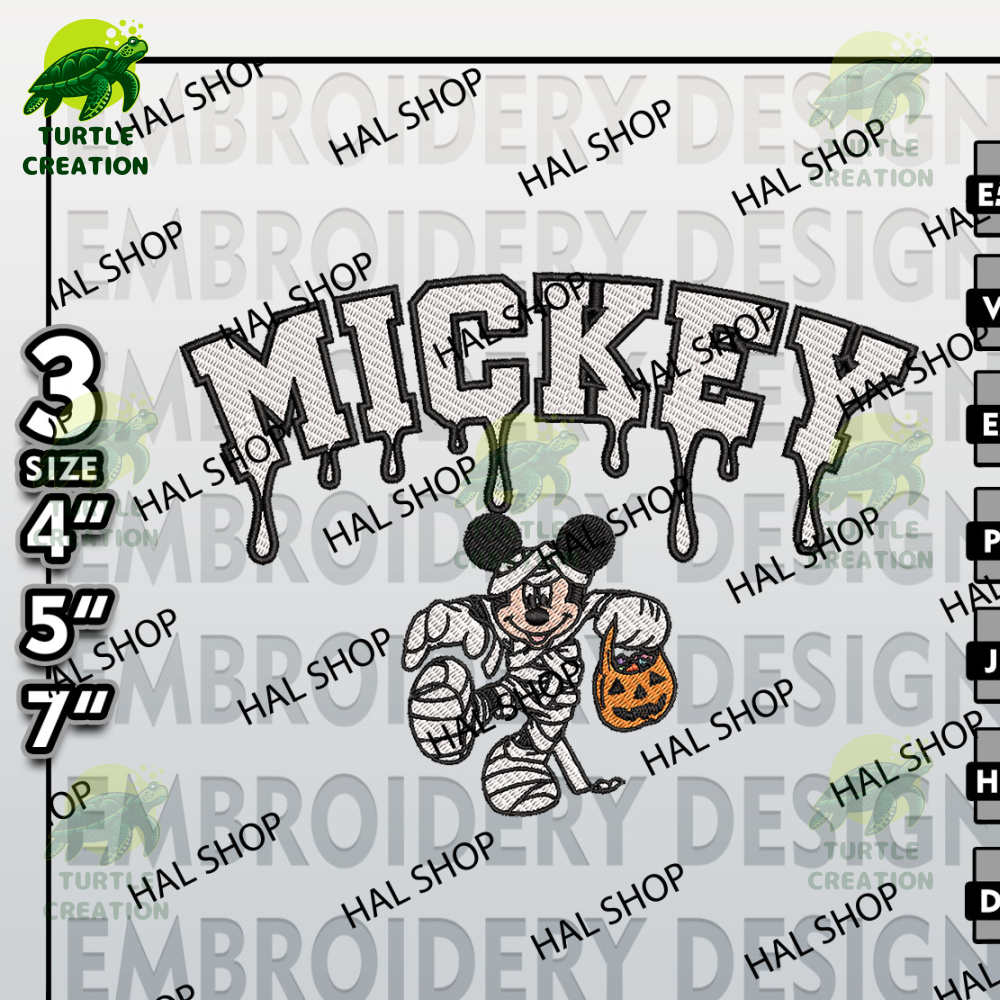 Halloween Embroidery, Machine Embroidery Files, Drop Name Mickey Mummy Embroidery Designs, Disney Halloween.jpg