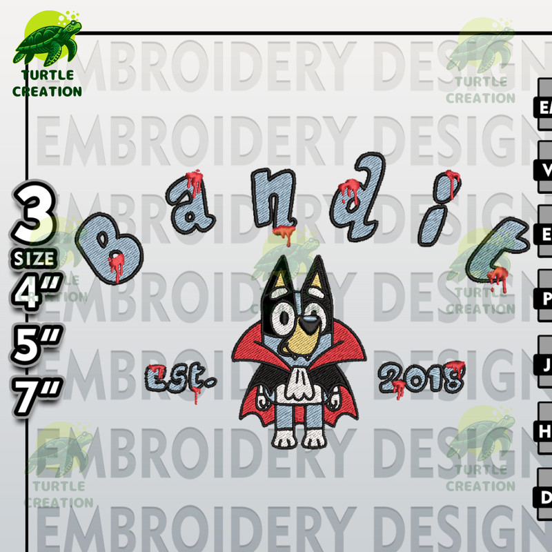 Halloween Horror Character, Bluey Bandit Heeler Est Embroidery Designs, Bluey Machine Embroidery Pattern.jpg